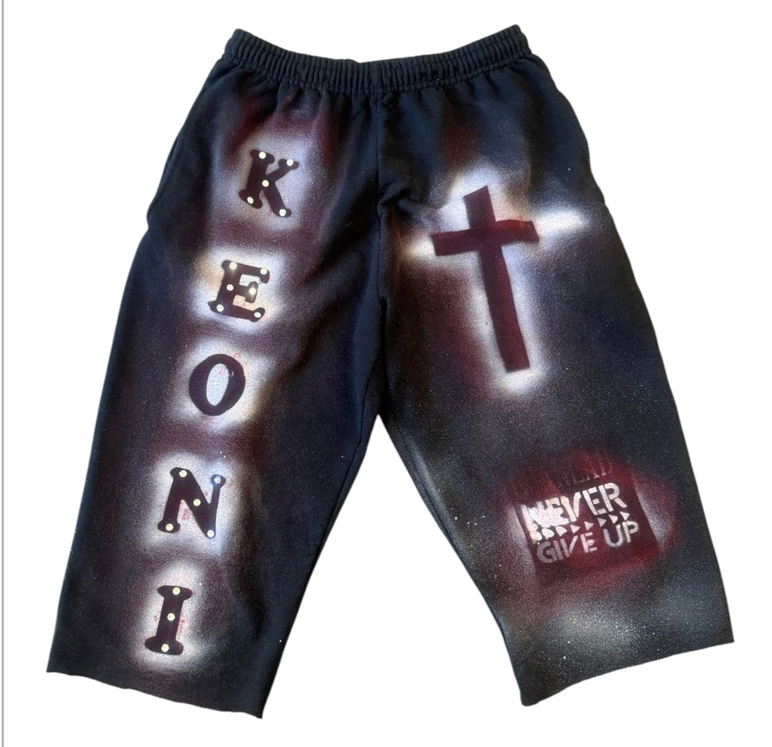 Keoni Spirit Cuts Jogger Shorts