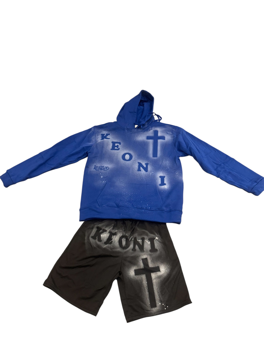 Keoni Biblical Prosperity Blue Hoodie Set