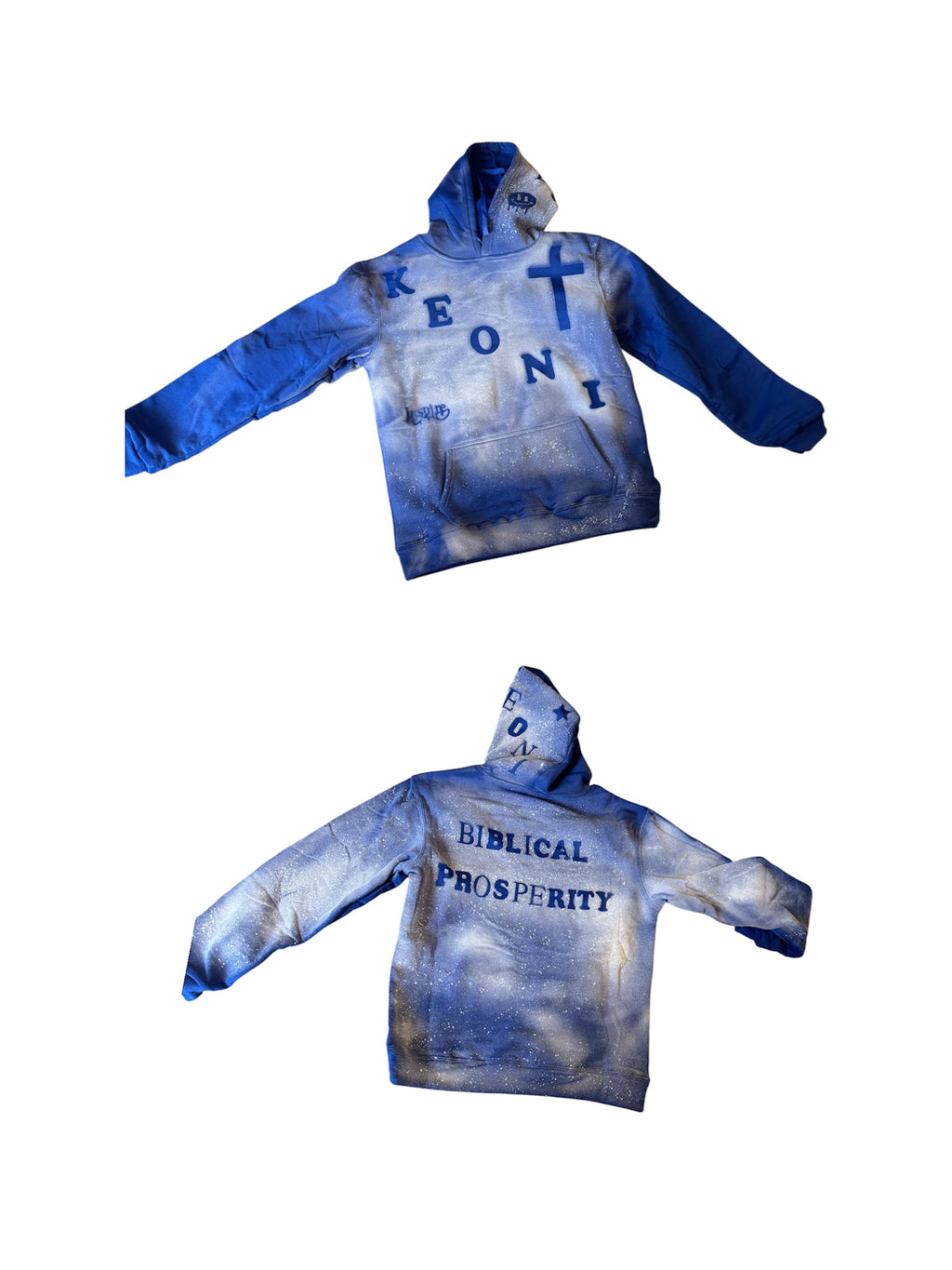 Keoni Biblical Prosperity Blue Hoodie Set